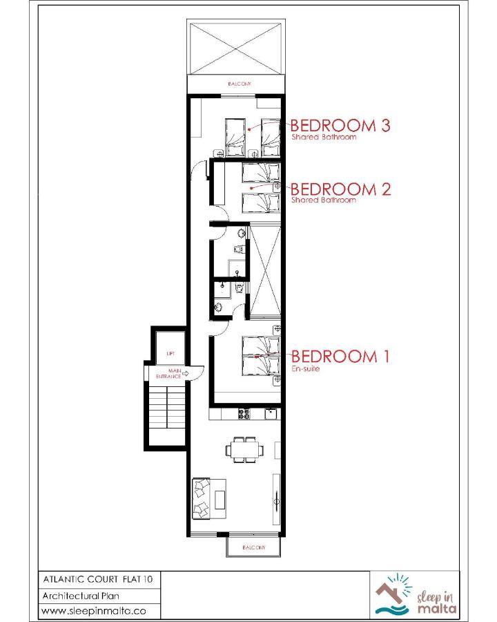 F10 Modern And Bright Apartment In Malta Msida Bagian luar foto